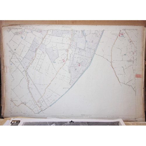 190 - Ordnance Survey maps dated 1874 covering Whitchurch, Marbury, Malpas and Tushingham, with further Or... 