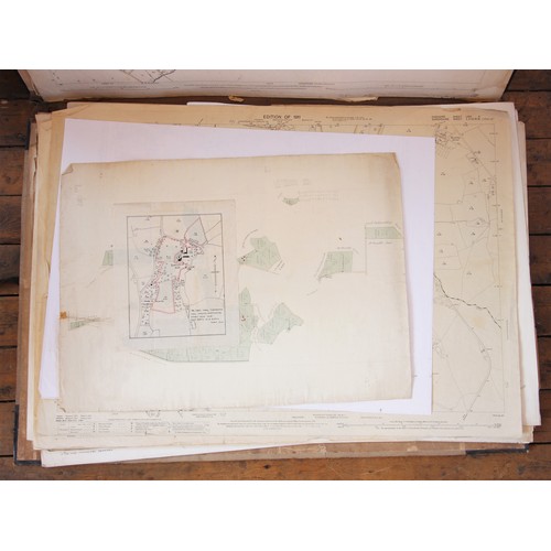 190 - Ordnance Survey maps dated 1874 covering Whitchurch, Marbury, Malpas and Tushingham, with further Or... 