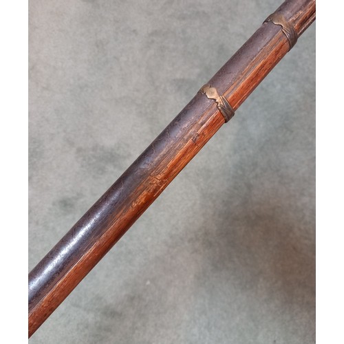 288 - An Indian Matchlock Musket (Toredar), late 18th / early 19th century, with long slender barrel damas... 