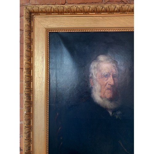 131 - Attributed to Joseph Bridge of Shrewsbury (British, 1845–1894),  
Half length portrait of Benjamin L... 