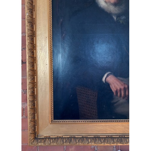 131 - Attributed to Joseph Bridge of Shrewsbury (British, 1845–1894),  
Half length portrait of Benjamin L... 