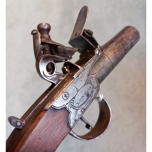 312 - A pair of Flintlock Pocket Pistols, circa 1820, with turn-off barrels, box-lock actions each inscrib... 