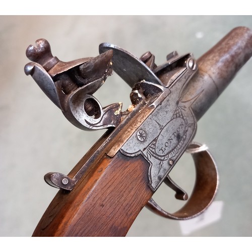 312 - A pair of Flintlock Pocket Pistols, circa 1820, with turn-off barrels, box-lock actions each inscrib... 