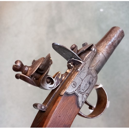 312 - A pair of Flintlock Pocket Pistols, circa 1820, with turn-off barrels, box-lock actions each inscrib... 