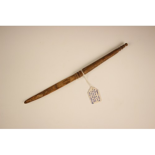 110 - An Australian Aboriginal shark tooth weapon or scarification tool, Northern Queensland Gulf of Carpe... 