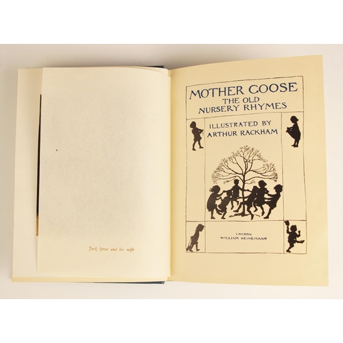 601 - MOTHER GOOSE - THE OLD NURSERY RHYMES, illustrated by Arthur Rackham, illustrated blue cloth boards,... 