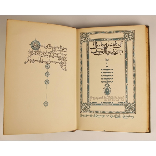 603 - Fitzgerald (Edward), THE RUBAIYAT OF OMAR KHAYYAM, illustrated by Willy Pogany, full leather, gilt e... 