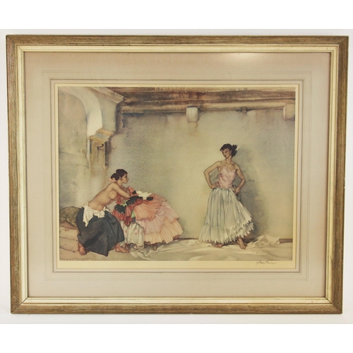 630 - After William Russell Flint (Scottish 1880-1969),
'Casildas White Petticoat', 
Colour print on paper... 