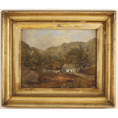 660 - Welsh school (early 20th century),  
'Trefriw - Pass Above Llyn Crafnant',  
Oil on canvas,  
Unsign... 