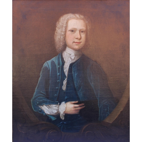 668 - Follower of Enoch Seeman the Younger (British, 1694-1744),  
Half length portrait of Gilbert Sympkin... 