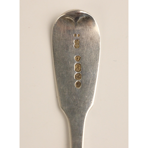 113 - A set of six Victorian silver fiddle pattern teaspoons, Chawner and Co, London 1847, with monogram i... 