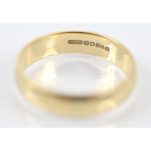 217 - An 18ct yellow gold wedding band, stamped 'CG&S' Sheffield 1984, ring size U, 6.3gms