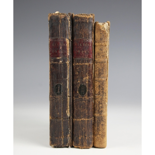 599 - Milton (John), THE POETICAL WORKS OF MILTON CONTAINING PARADISE LOST WITH NOTES CRITICAL AND HISTORI... 