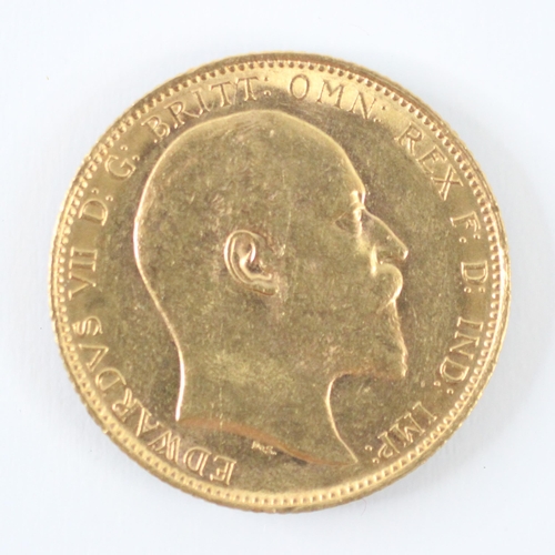 418 - An Edward VII gold sovereign, dated 1905, weight 7.99gms