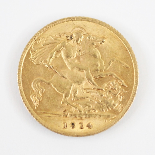 429 - A George V half sovereign, dated 1914, 4gms