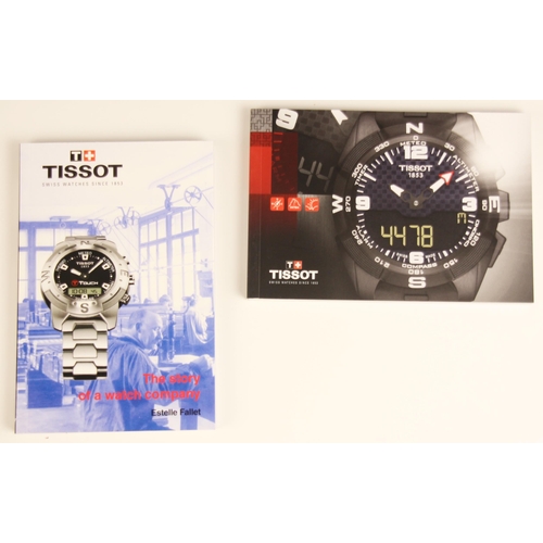 437 - A gentlemans Tissot T touch wrist watch, the circular dial with baton markers and digital screen, up... 