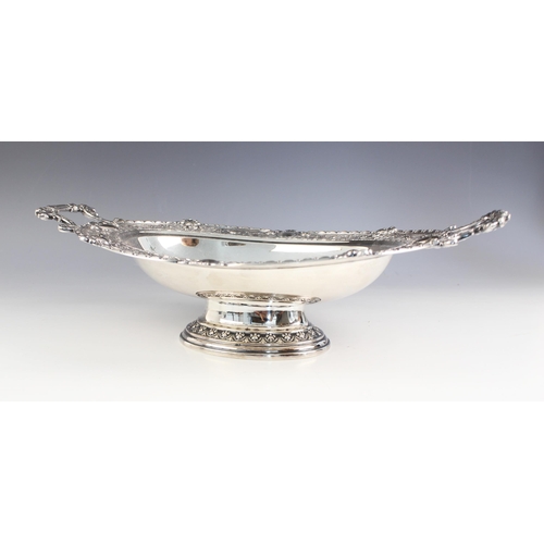 158 - A selection of silver plated wares, to include a WMF two handled oval dish circa 1905, embossed with... 