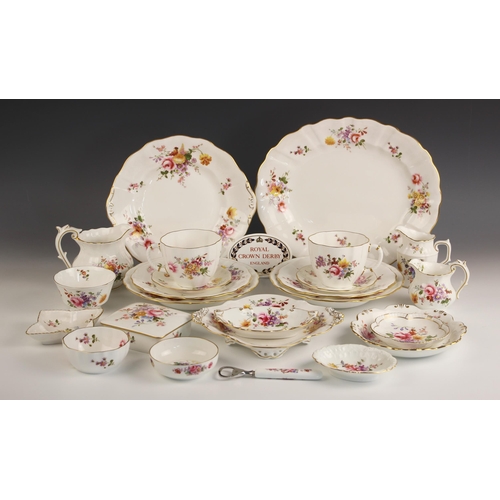 887 - A collection of Royal Crown Derby in the 'Derby Posies' pattern, 20th century, comprising: a stem va... 