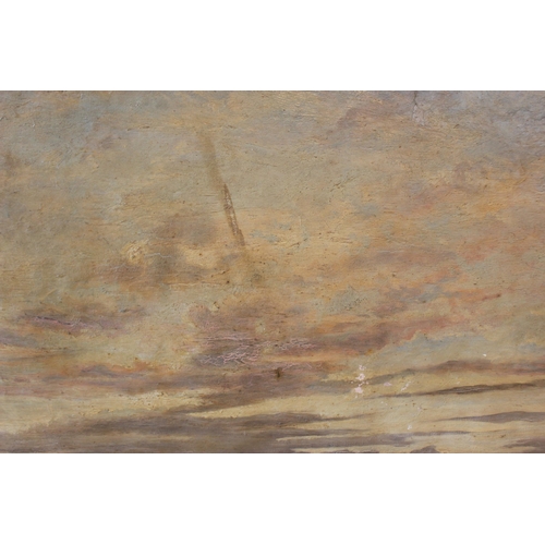 686 - Manner of Henry Moore RA RWS (British, 1831-1895),  
An extensive seascape of large proportions,  
O... 