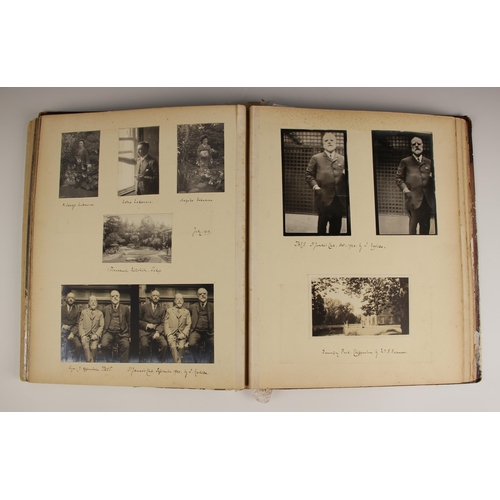 962 - A photograph album belonging to Thomas Bryan Clarke Thornhill, 20th century, containing various mono... 