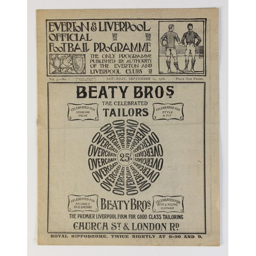 966 - An Everton & Liverpool Official Football Programme, a 'double programme' showing the fixtures for th... 