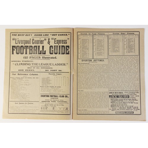 966 - An Everton & Liverpool Official Football Programme, a 'double programme' showing the fixtures for th... 