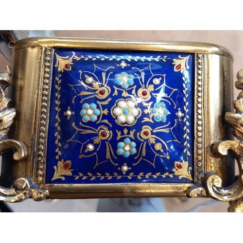 479 - A French Palais Royale enamel casket, possibly by Tahan A Paris, 19th century, of rectangular form, ... 