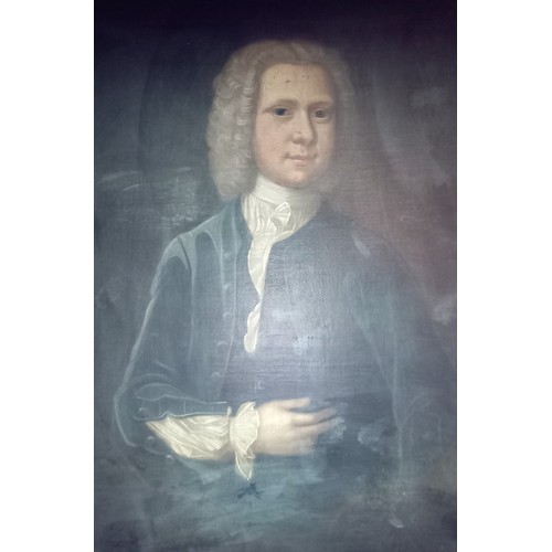 668 - Follower of Enoch Seeman the Younger (British, 1694-1744),  
Half length portrait of Gilbert Sympkin... 