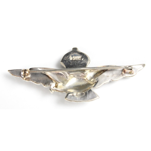 310 - An early 20th century diamond set RAF pathfinder sweetheart brooch, the white metal brooch designed ... 