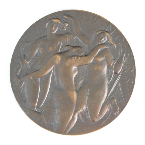 372 - Oronzio Maldarelli (Italian/American, 1892–1963), a cast bronze medallion, 65th issue of The Society... 