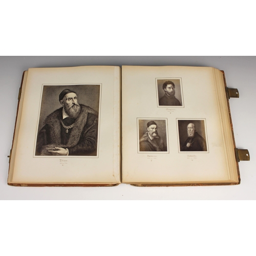 471 - An album containing a collection of portrait prints depicting famous artists from the pre-Renaissanc... 