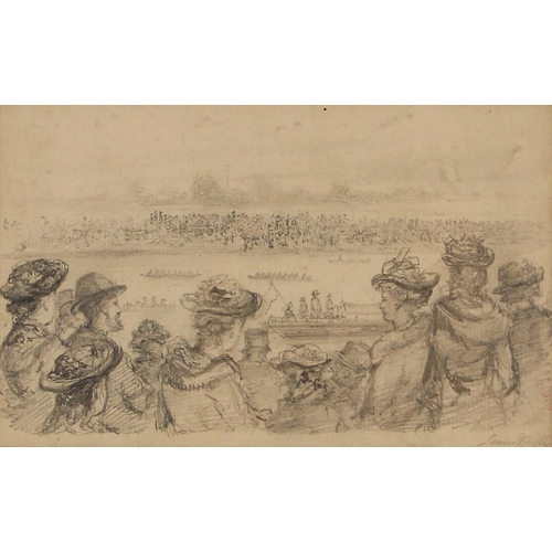 514A - James Rolfe (English school, 19th century),  
'The University Boat Race 1892',  
Pencil on paper,  
... 