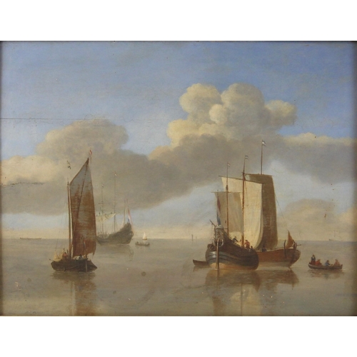 538 - After Willem van de Velde the Younger (Dutch, 1633 - 1707),  
'Calm: Fishing Boats under Sail', a 19... 