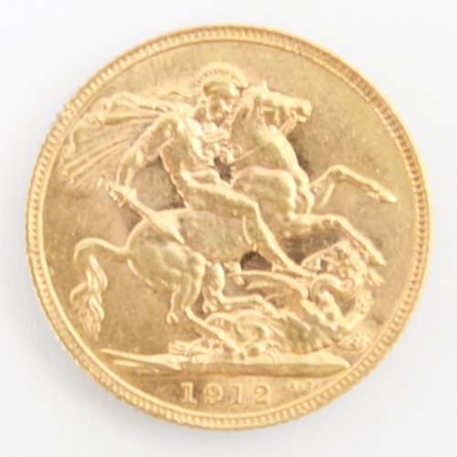 120 - A George V half sovereign, dated 1912, 4gms