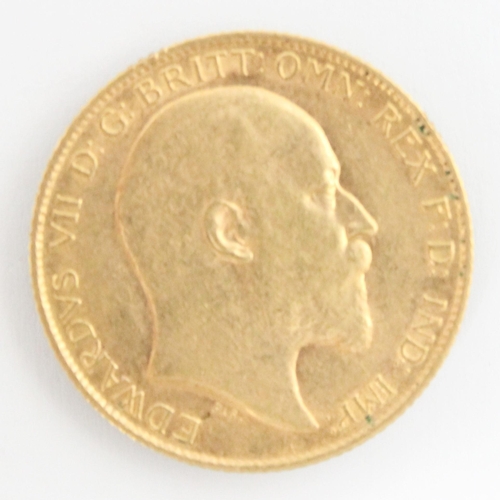 122 - An Edward VII half sovereign, dated 1908, 4gms