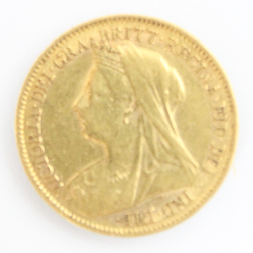 123 - A Victorian half sovereign, dated 1901, 4gms