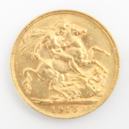 131 - An Edward VII full sovereign, dated 1910, 8gms