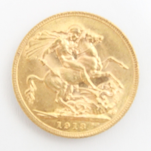 132 - A George V full sovereign, dated 1913, 8gms