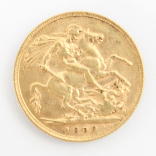 133 - An Edward VII full sovereign, dated 1909, 8gms