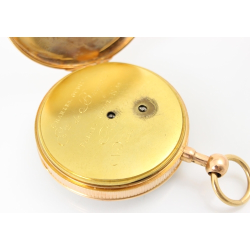 149 - A 19th century Charles Oudin chiming open faced yellow metal pocket watch, the gold coloured texture... 