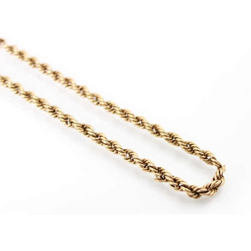 218 - A 9ct yellow gold rope twist necklace, the necklace of typical form with later bolt ring fastening, ... 