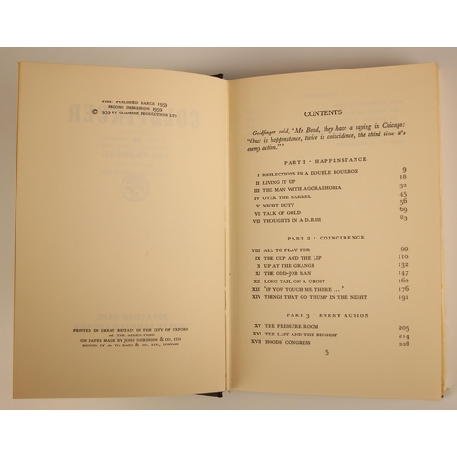 455A - JAMES BOND INTEREST: Fleming (Ian), GOLDFINGER, second impression, unclipped DJ, black cloth boards,... 