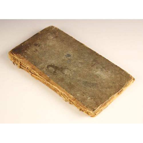 468 - THE POEMS OF JOHN POMFRET, blue card boards, laid paper, lacking title page, the preface dated 1699