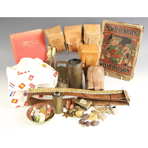 349 - A collection of World War I, World War II and Korean War ephemera, to include a 'For Liberty And Jus... 