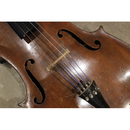 873 - A 19th century cello or violoncello, spruce top, with maple two-piece back, sides, and neck, ebonise... 