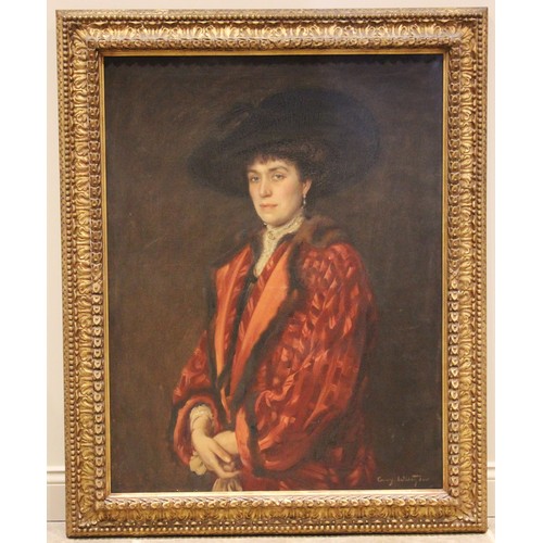 535 - Guy Wilthew [A.K.A. Gerard Herbert Guy Smith] (British, 1876-1920),  
A half length portrait of Miss... 