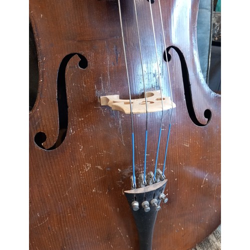 873 - A 19th century cello or violoncello, spruce top, with maple two-piece back, sides, and neck, ebonise... 