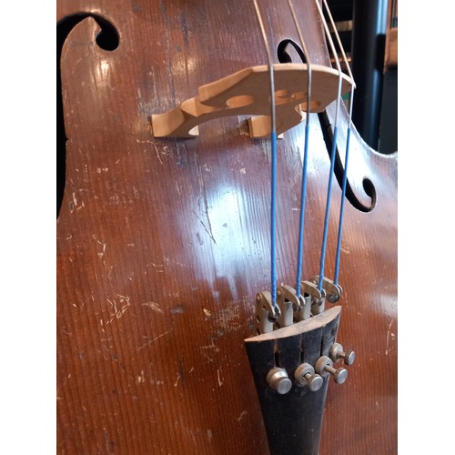 873 - A 19th century cello or violoncello, spruce top, with maple two-piece back, sides, and neck, ebonise... 