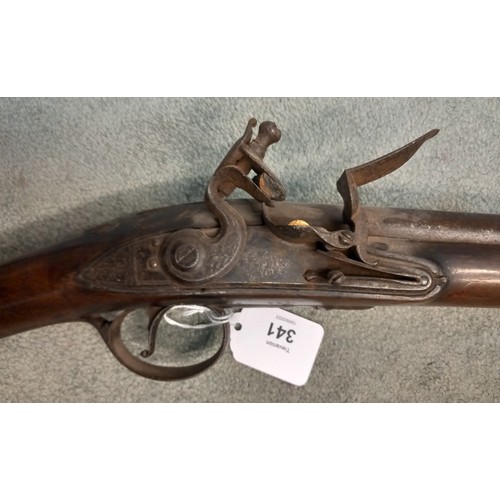 341 - A Flintlock Fowling gun by Griffin & Tow, circa 1775/80, the barrel struck with maker’s mark of Jose... 