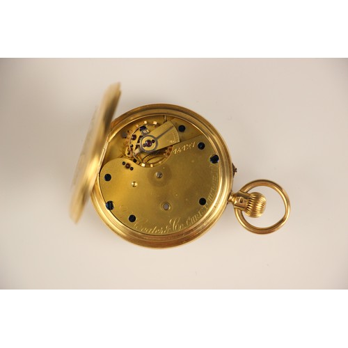 148 - An 18ct yellow gold open faced pocket watch, the circular white enamel dial with Roman numerals and ... 